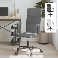Office Chair Computer Swivel Desk Chair Mesh Fabric and Faux Leather vidaXL