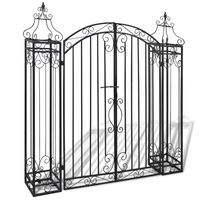 Ornamental Garden Gate Wrought Iron 122x20.5x134 cm vidaXL
