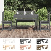 Outdoor Dining Set 4 Piece Dining Table and Chairs Solid Wood Pine vidaXL