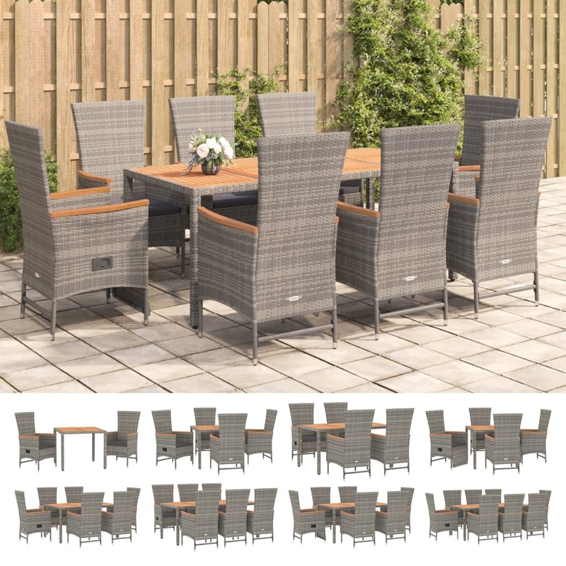 Buy Outdoor Dining Set Garden Dining Table and Chairs with Cushions
