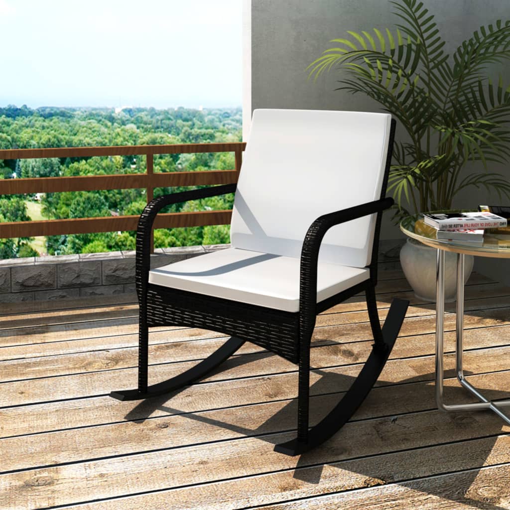 vidaXL Garden Rocking Chair Poly Rattan Black Outdoor Rocking Chair
Wicker Buy Outdoor Dining