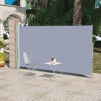 Patio Retractable Side Awning 160 x 300 cm Grey vidaXL