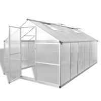 Reinforced Aluminium Greenhouse with Base Frame 9.025 m? - MyDeal