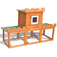 Outdoor Large Rabbit Hutch House Pet Cage Single House vidaXL