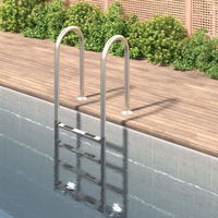 Pool Ladder 54x38x184.5 cm 304 Stainless Steel vidaXL