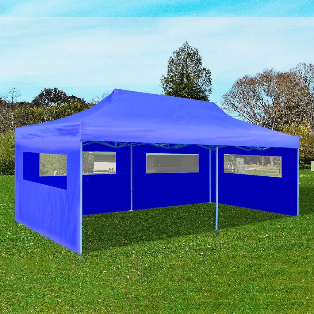 Blue Foldable Pop-up Party Tent 3 x 6 m vidaXL