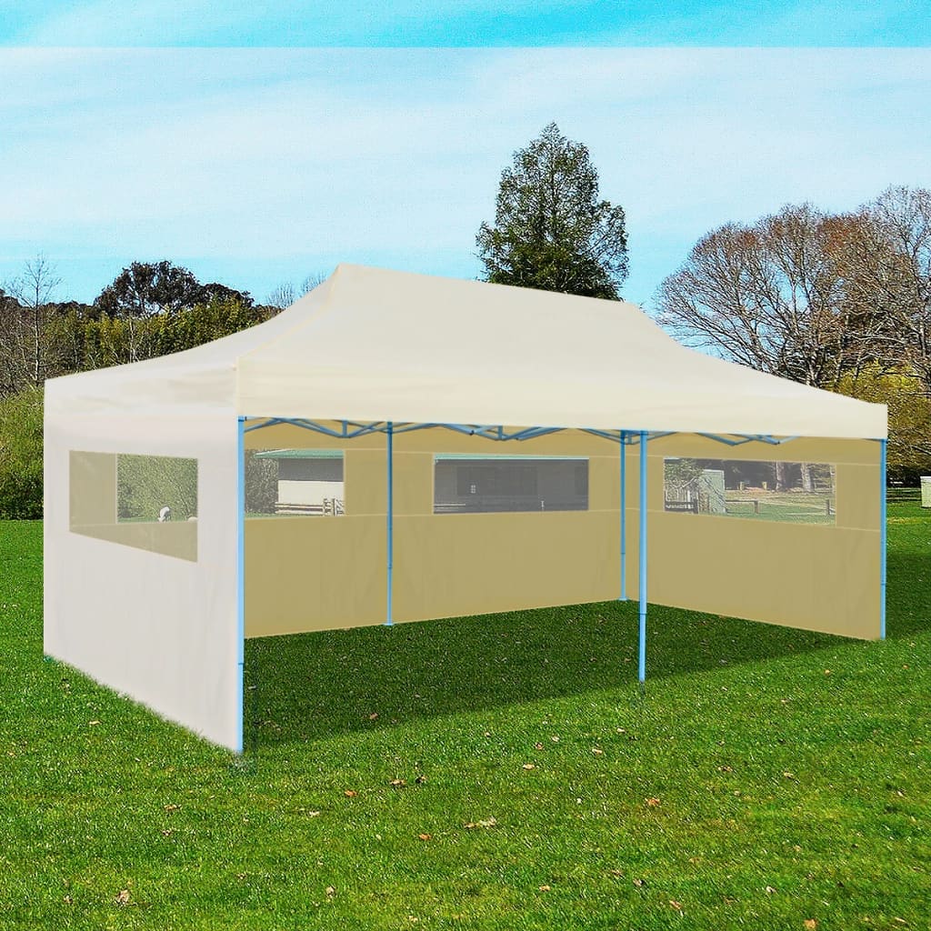 Cream Foldable Pop-up Party Tent 3 x 6 m vidaXL