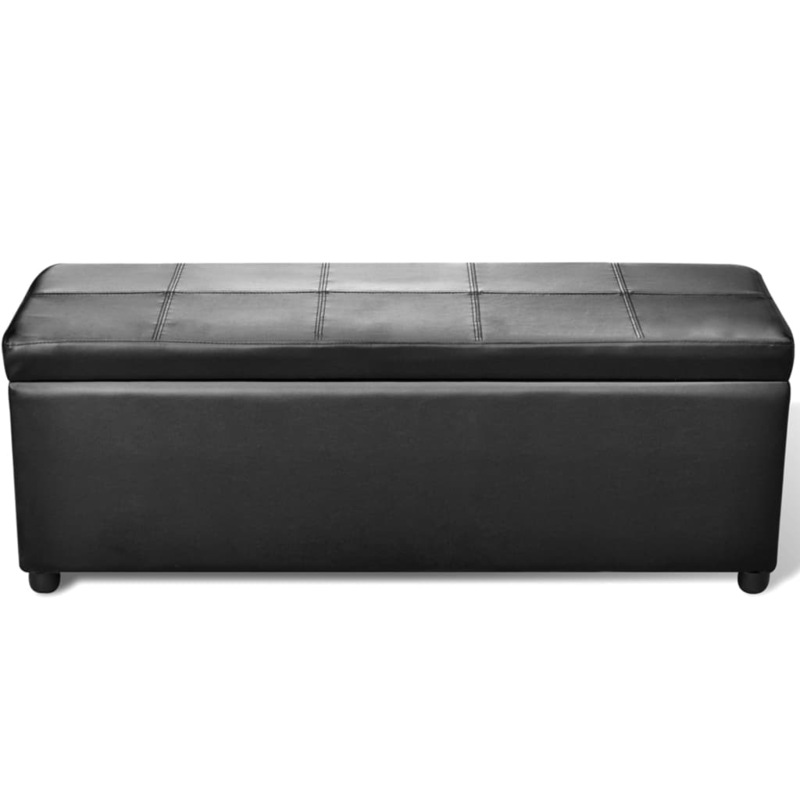 Buy Long Storage Bench Wood Black vidaXL MyDeal