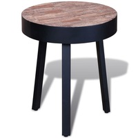 End Table Round Reclaimed Teak Wood vidaXL