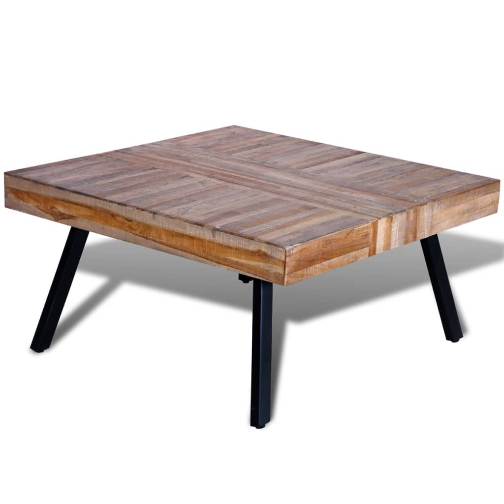 Coffee Table Square Reclaimed Teak Wood vidaXL
