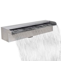 Rectangular Waterfall Pool Fountain Stainless Steel 45 cm vidaXL