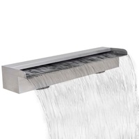 Rectangular Waterfall Pool Fountain Stainless Steel 60 cm vidaXL