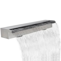 Rectangular Waterfall Pool Fountain Stainless Steel 90 cm vidaXL