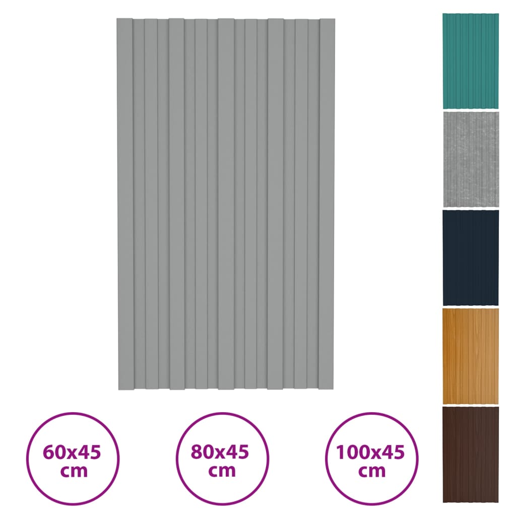 Roof Panels Profile Sheet Corrugated Roofing Material Galvanised Steel vidaXL Australia