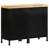 Sideboard with 3 Drawers and 2 Doors Rough Mango Wood vidaXL