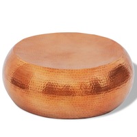 Hammered Aluminium Coffee Table Brass/Copper Colour vidaXL