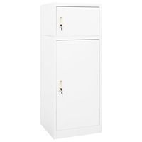Saddle Cabinet White 53x53x140 cm Steel vidaXL