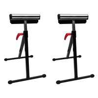 Set of 2 Adjustable Roller Stands vidaXL