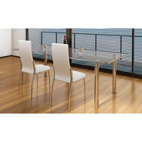 Dining Chairs 2 pcs White Faux Leather vidaXL