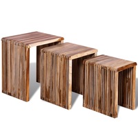 Nesting Table Set 3 Pieces Reclaimed Teak vidaXL