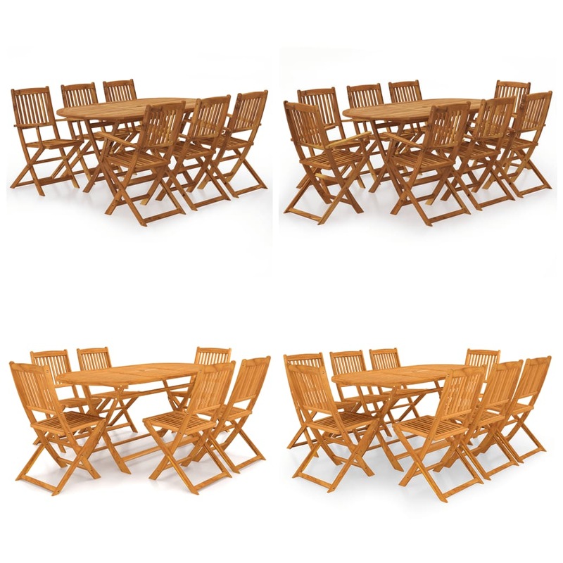 Buy Solid Acacia Wood Outdoor Dining Set Garden Table Chair 7/9 Piece
