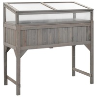Raised Bed with Greenhouse 110x54x120 cm Solid Fir Wood vidaXL