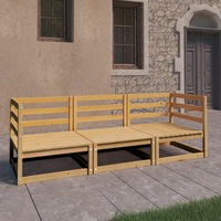 Garden 3-Seater Sofa Solid Pinewood vidaXL