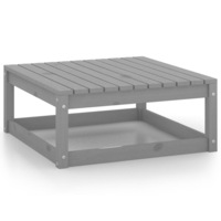 Garden Footstool 70x70x30 cm Grey Solid Pinewood vidaXL