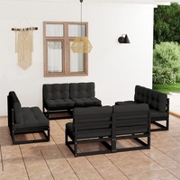 8 Piece Garden Lounge Set with Cushions Solid Pinewood vidaXL