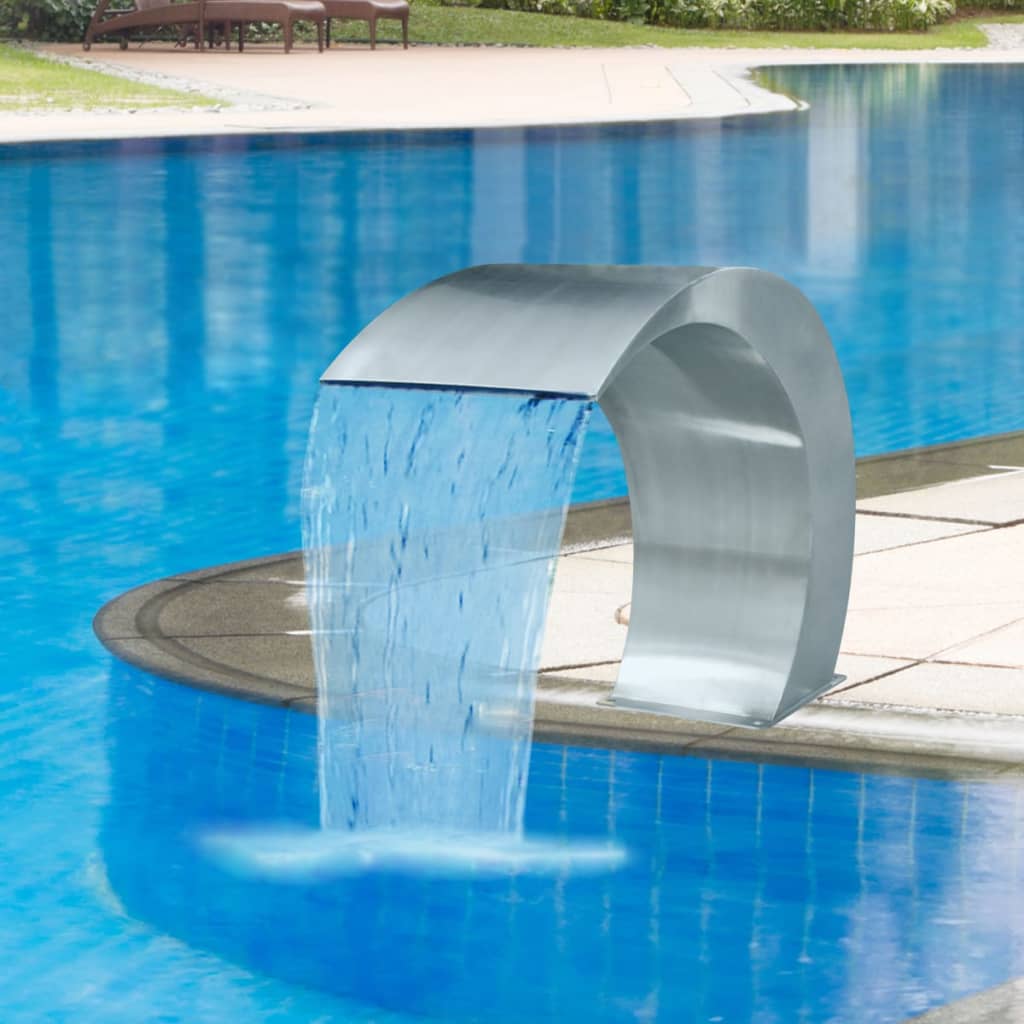 Garden Waterfall Pool Fountain Stainless Steel 45x30x60 cm vidaXL