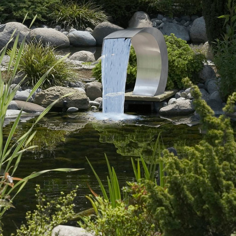 Garden Waterfall Pool Fountain Stainless Steel 45x30x60 cm MyDeal