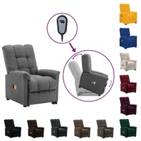Lift Chair Massage Chair Lift Recliner Chair Armchair Adjustable Fabric vidaXL