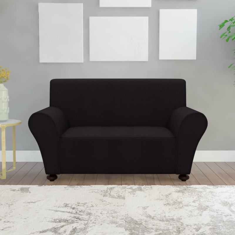 Buy Stretch Couch Slipcover Black Polyester Jersey MyDeal