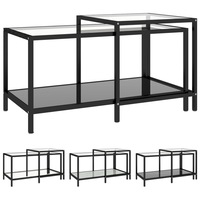 2x Tea Tables Tempered Glass Sofa Coffee Centre Table Multi Colours vidaXL