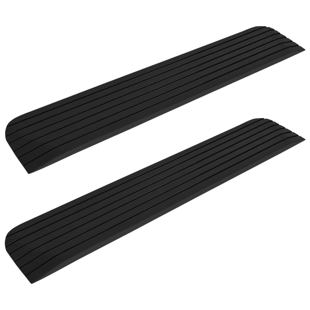 Threshold Ramps 2 pcs 110x21x2.5 cm Rubber vidaXL Australia