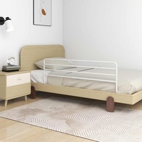 Toddler Safety Bed Rail White (76-137)x55 cm Iron vidaXL