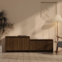 TV Cabinet Brown Oak 146.5x35x50 cm Engineered Wood vidaXL