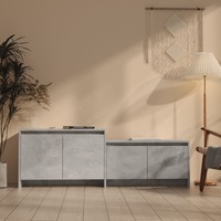 TV Cabinet Concrete Grey 146.5x35x50 cm Engineered Wood vidaXL