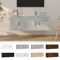 TV Cabinet Set 2 Piece Wall TV Stand Entertainment Unit Engineered Wood vidaXL