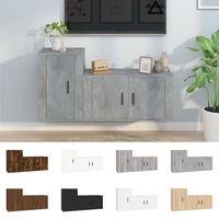 TV Cabinet Set 2 Piece Wall TV Stand Entertainment Unit Engineered Wood vidaXL