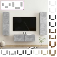 TV Cabinet Set 3 Piece Engineered Wood TV Console Multi Colours/Sizes vidaXL