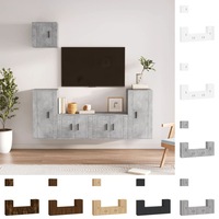 TV Cabinet Set 5 Piece Wall TV Stand Entertainment Unit Engineered Wood vidaXL