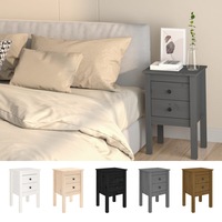 1/2x Solid Wood Pine Bedside Cabinets Home Organiser Brown/Honey Brown vidaXL
