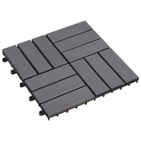 Decking Tiles 10 pcs Grey Wash 30x30 cm Solid Acacia Wood vidaXL