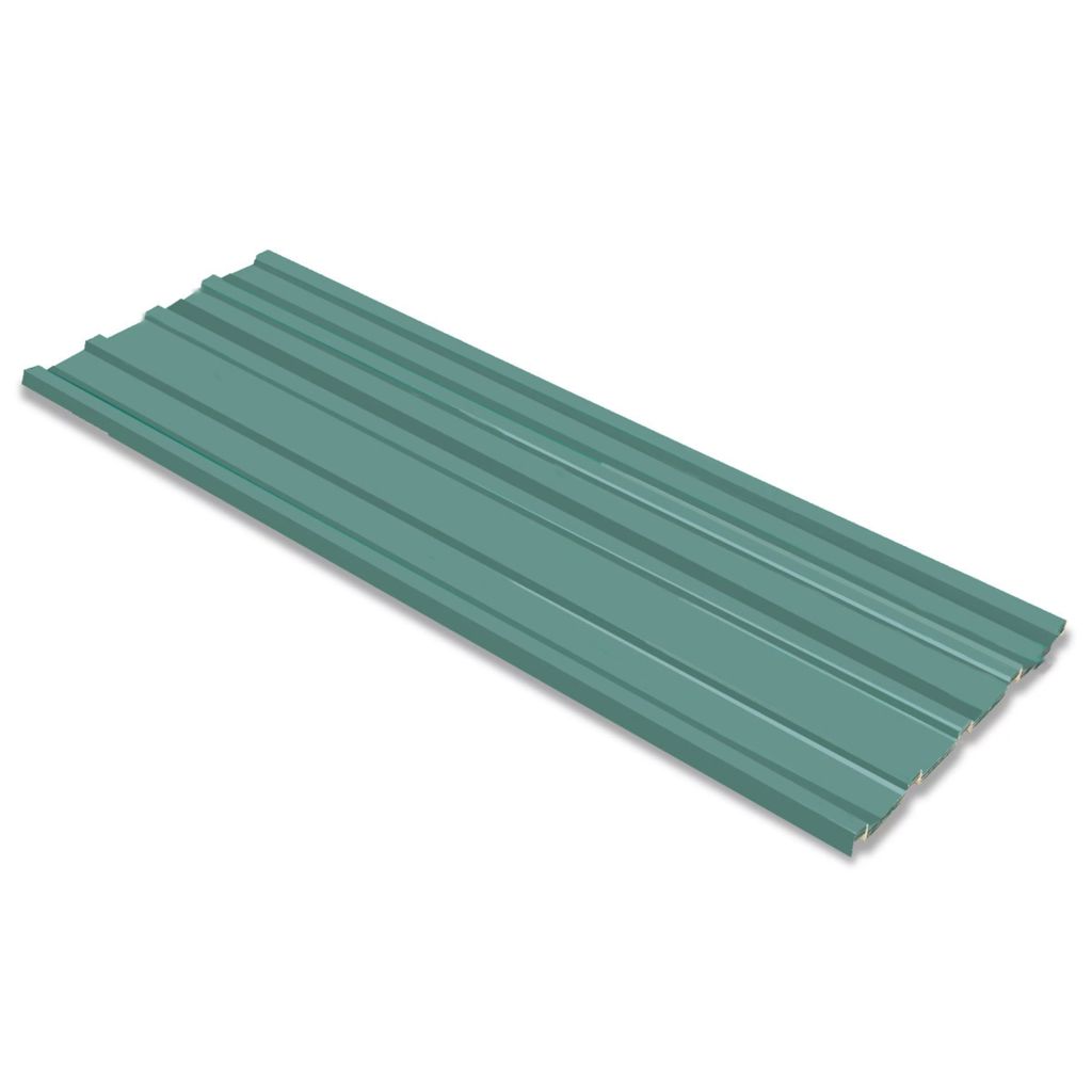 12x Roof Panels Galvanised Steel Green 0.25mm Stable Profile Sheets