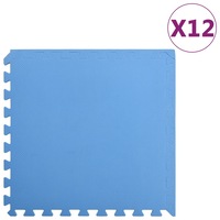 Floor Mats 12 pcs 4.32 m� EVA Foam Blue vidaXL