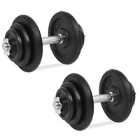 18 Piece Dumbbell Set 40 kg Cast Iron vidaXL