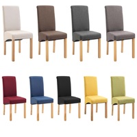 2/4/6x Dining Chairs Fabric Home Kitchen Dinner Seating Multi Colours vidaXL