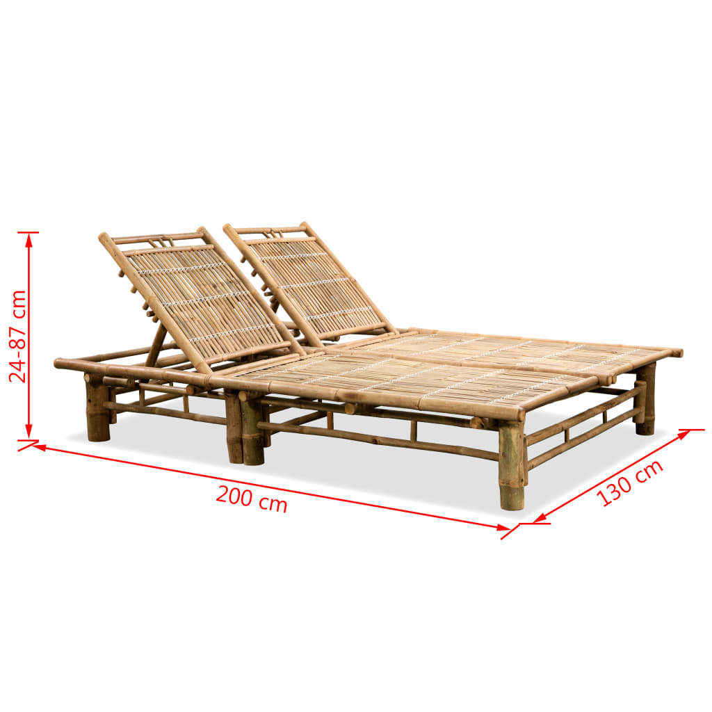 vidaxl 2 person sun lounger