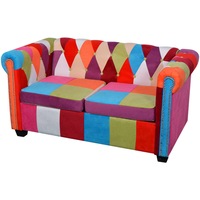 Chesterfield Sofa 2-Seater Fabric vidaXL